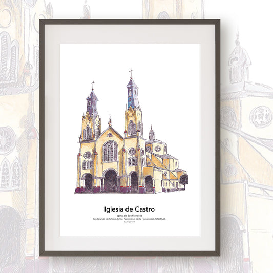 IGLESIA DE CASTRO CHILOÉ -  LÁMINA