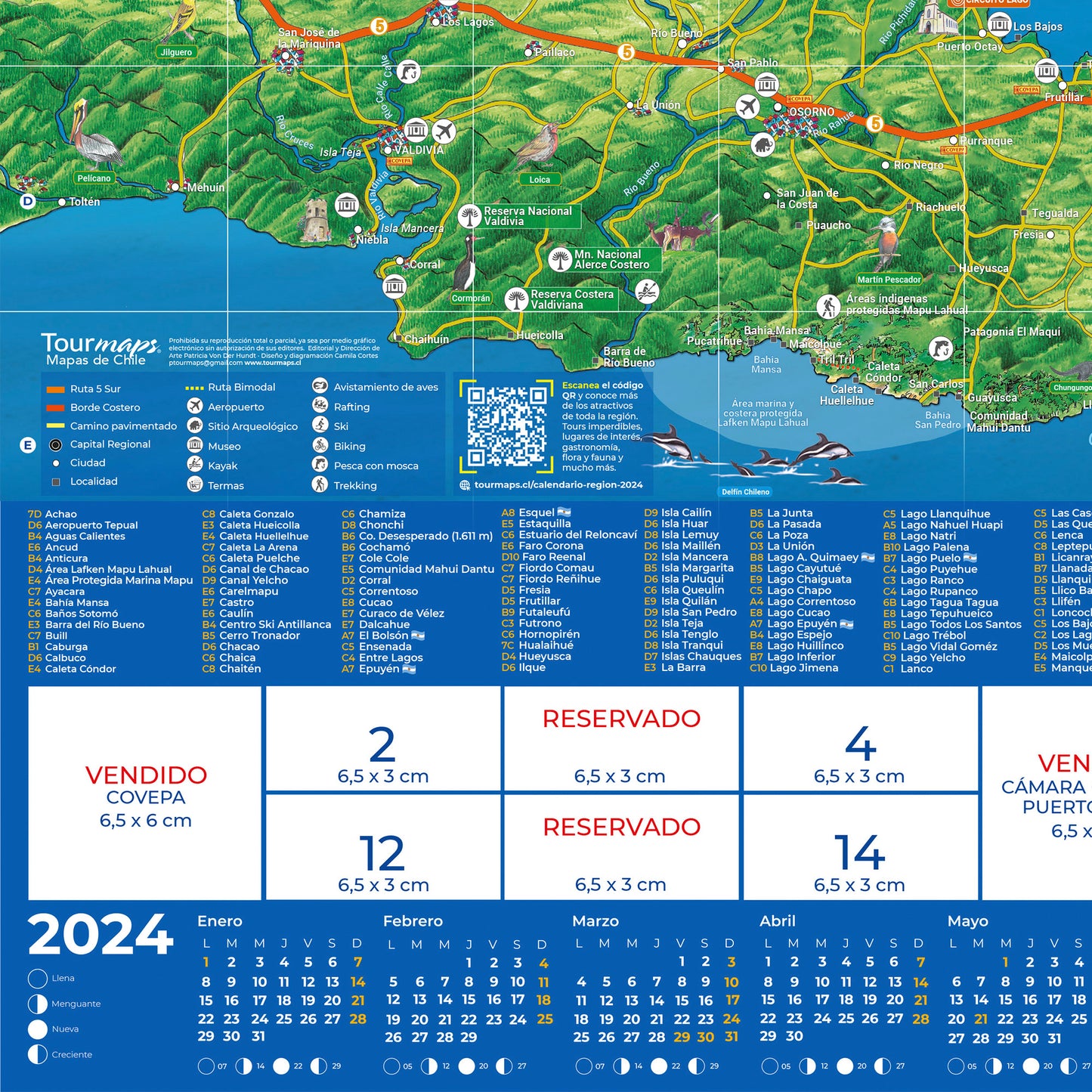 Aviso Mapa Rutas y Maravillas del Sur de Chile