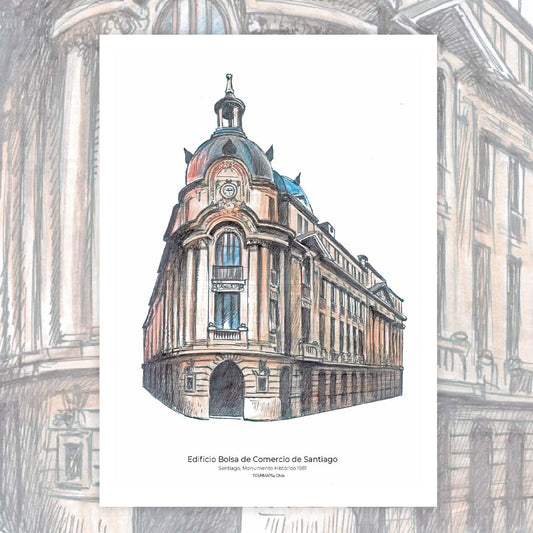 EDIFCIO BOLSA DE COMERCIO SANTIAGO - LÁMINA