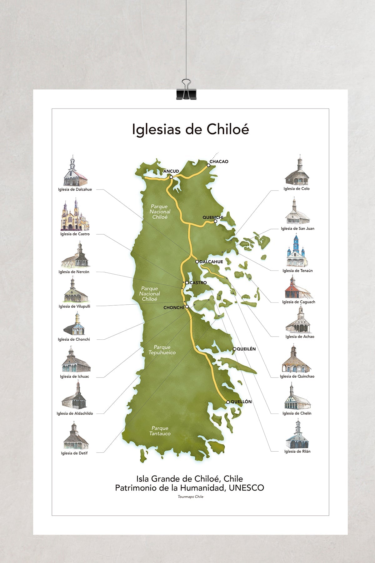 5 IGLESIAS DE CHILOÉ Dalcahue - LÁMINAS