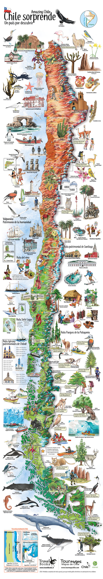 CHILE SORPRENDE - MAPA DESPLEGABLE