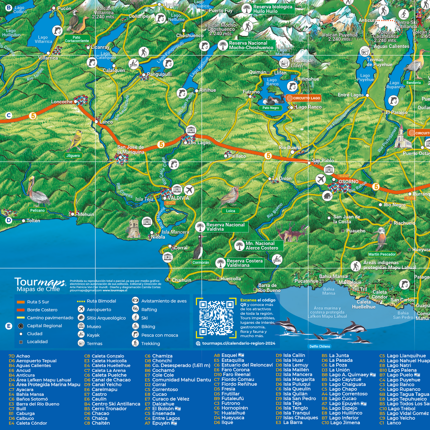 Aviso Mapa Rutas y Maravillas del Sur de Chile