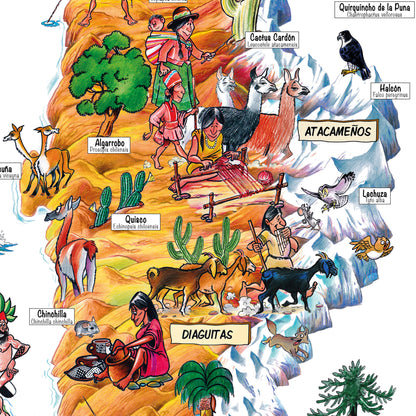 PUEBLOS ORIGINARIOS ANCESTRALES - MAPA DESPLEGABLE