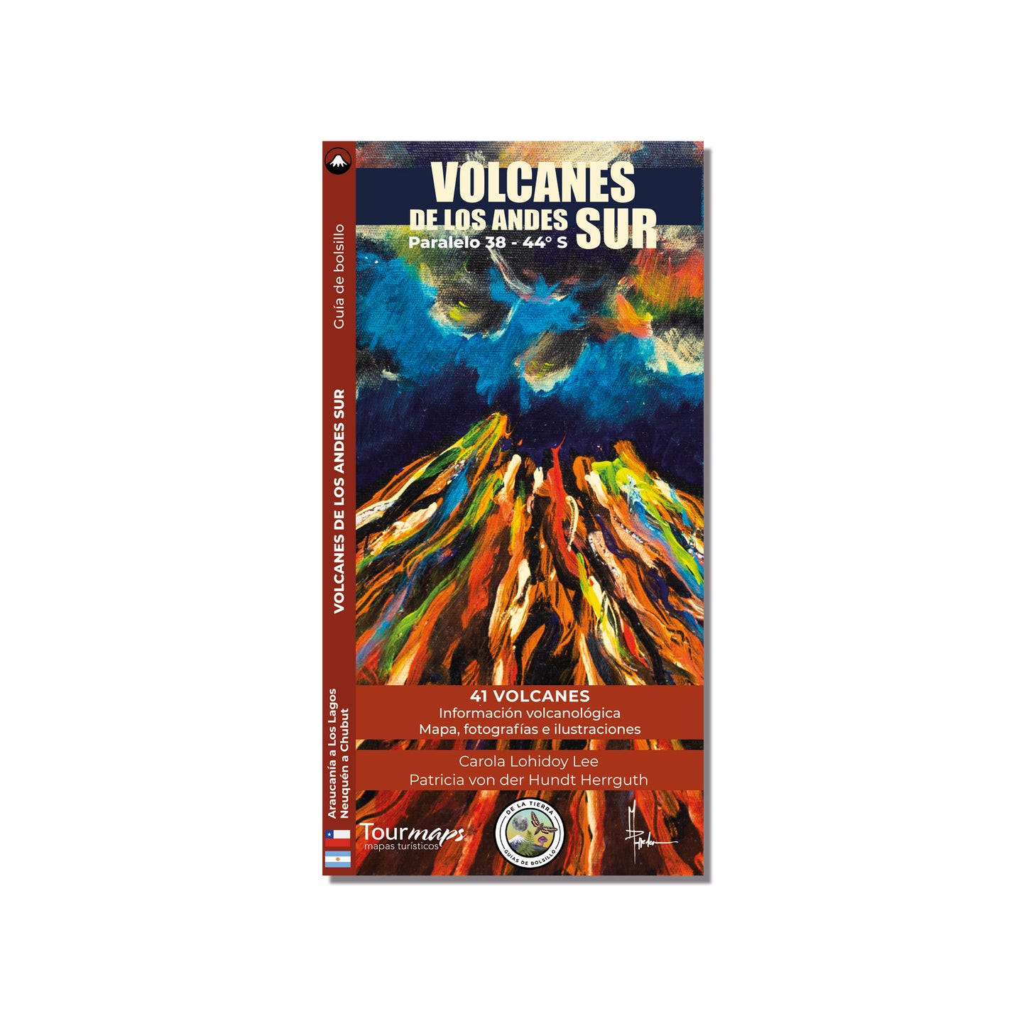 VOLCANES DE LOS ANDES DEL SUR - TOURMAPS Mapas educativos ilustrados de Chile